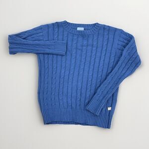 Bella Bliss Sweater Boys Size 10 Blue Cable Knit Long Sleeve Pullover Boutique